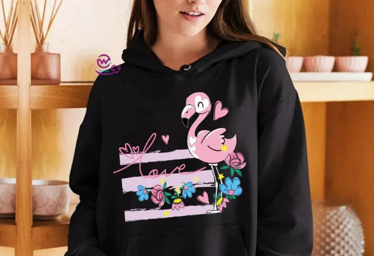 Adult Hoodies FLAMINGO-A