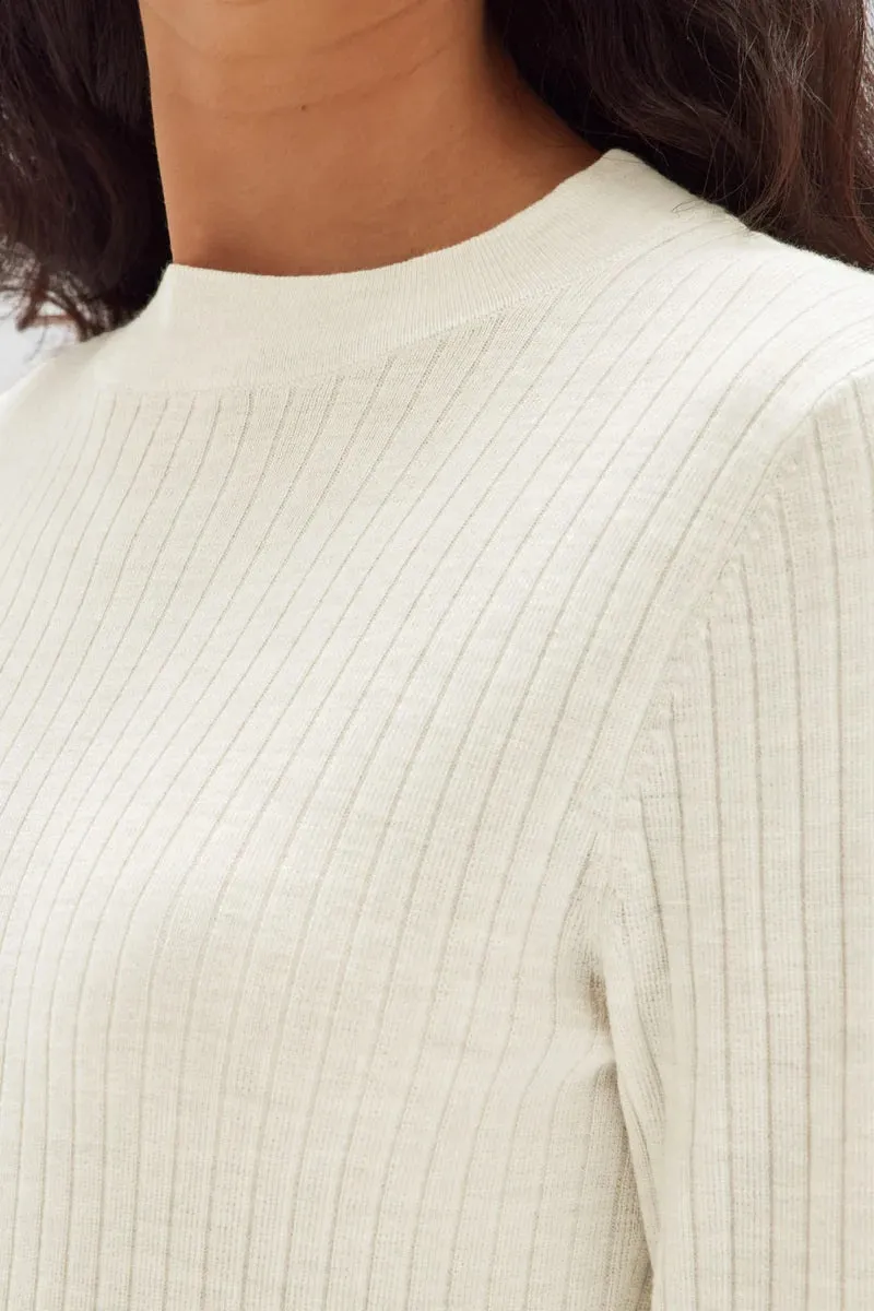 Assembly Label - Mia Long Sleeve Knit - Antique White