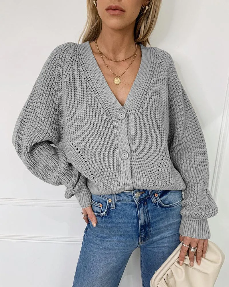 BELLA BUTTON-UP SWEATER