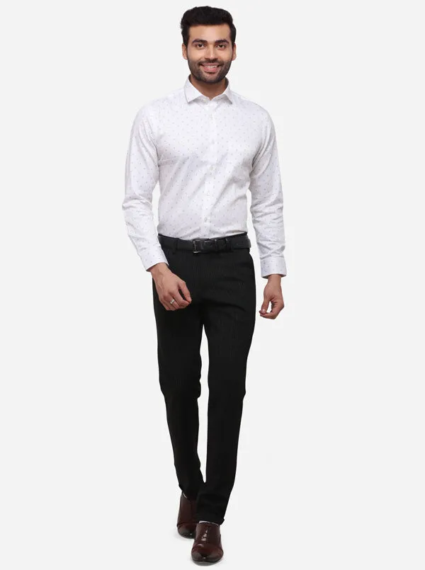 Black Slim Fit Striped Club Wear Trouser | JB Studio