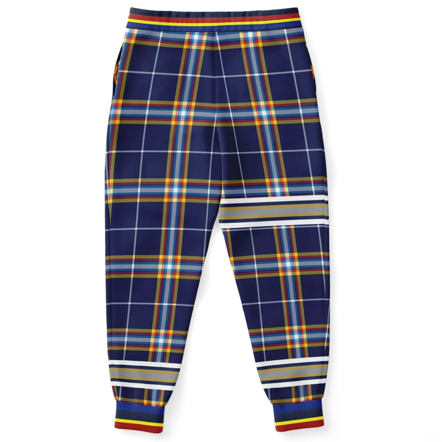 Blue Collegiate Plaid THS Select Eco-Poly Unisex Joggers