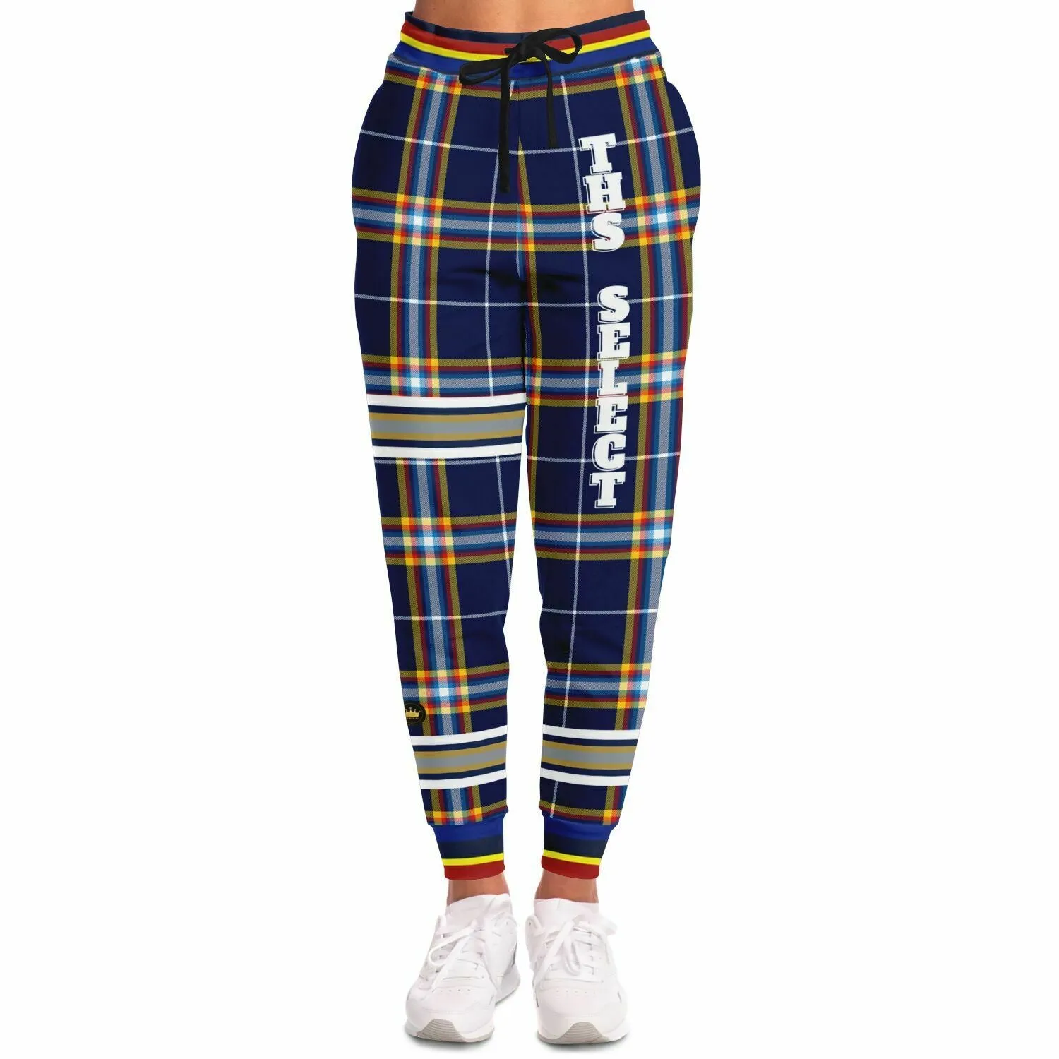 Blue Collegiate Plaid THS Select Eco-Poly Unisex Joggers