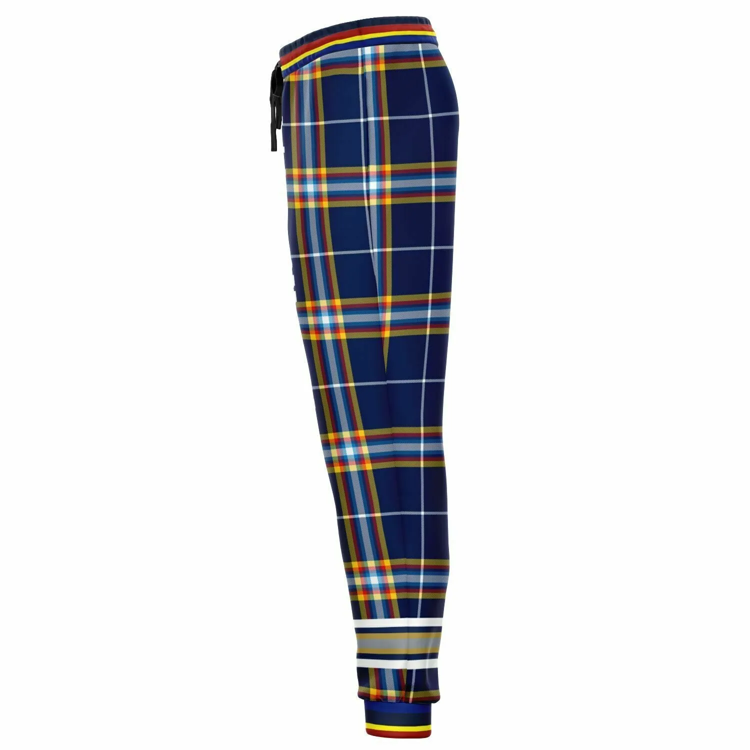 Blue Collegiate Plaid THS Select Eco-Poly Unisex Joggers