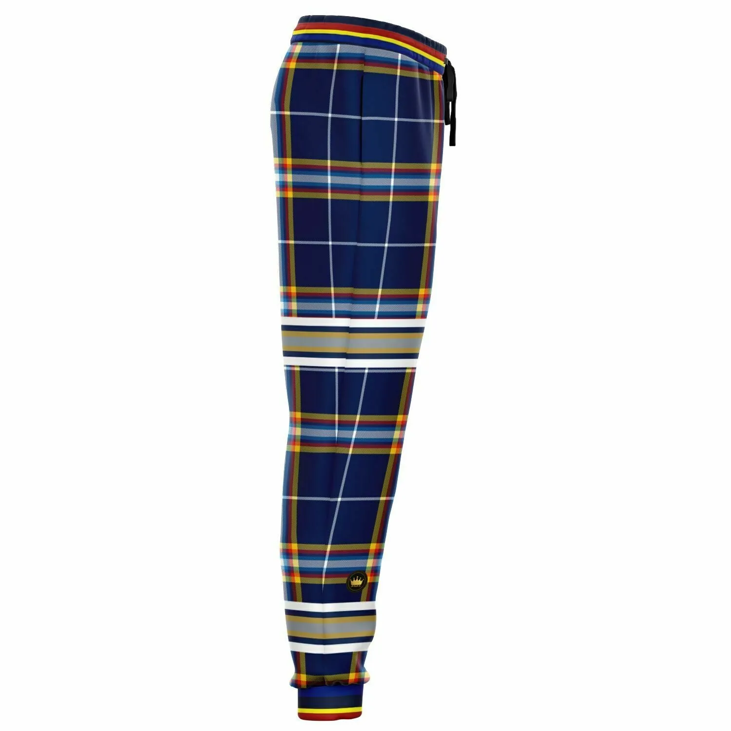 Blue Collegiate Plaid THS Select Eco-Poly Unisex Joggers