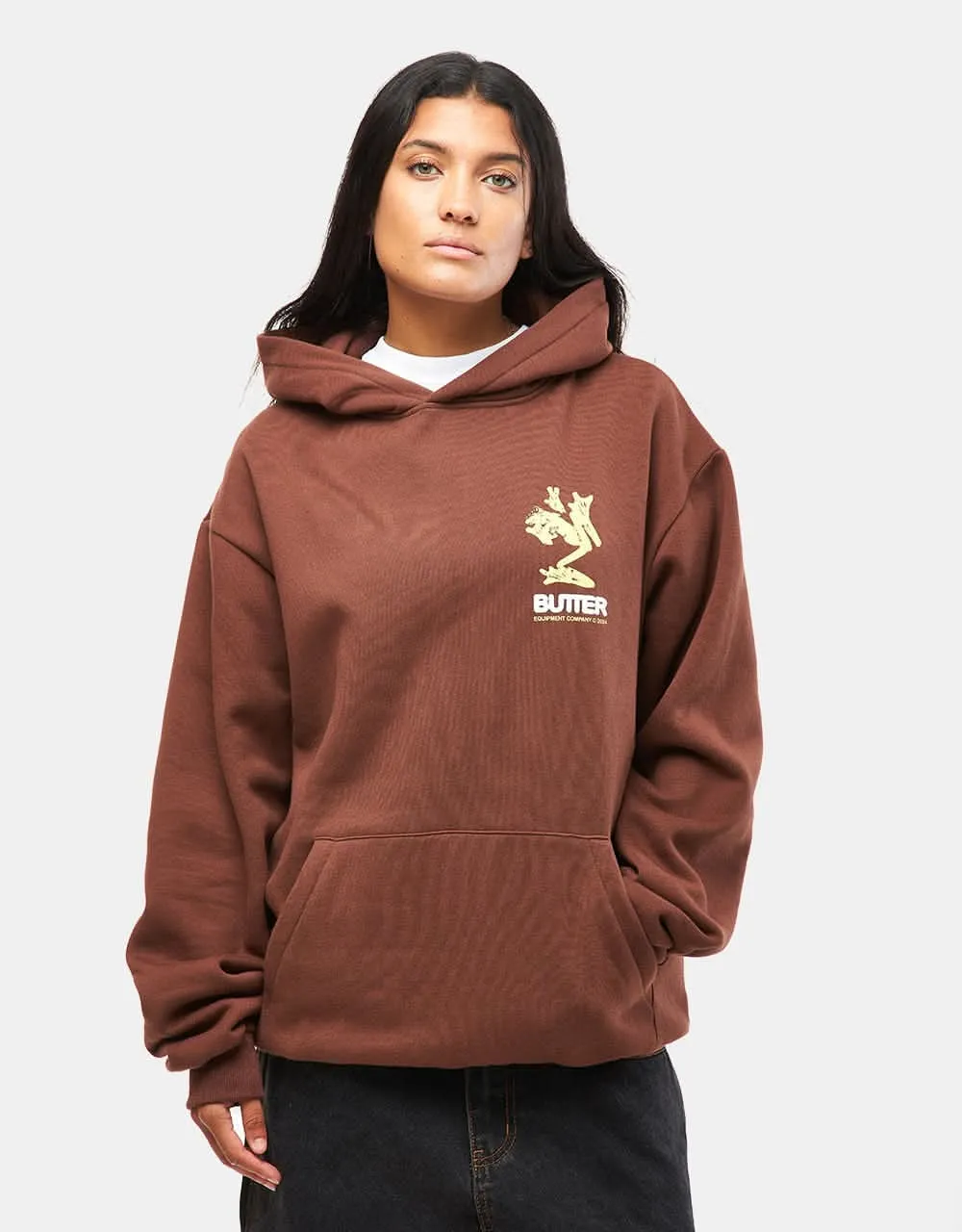 Butter Goods Amphibian Pullover Hoodie - Chocolate