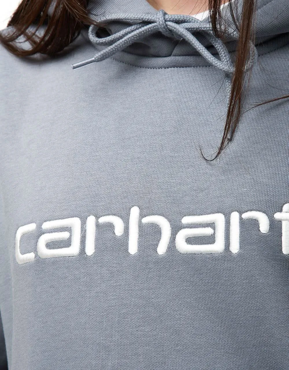 Carhartt WIP Hooded Carhartt Sweatshirt - Dove Grey/Wax