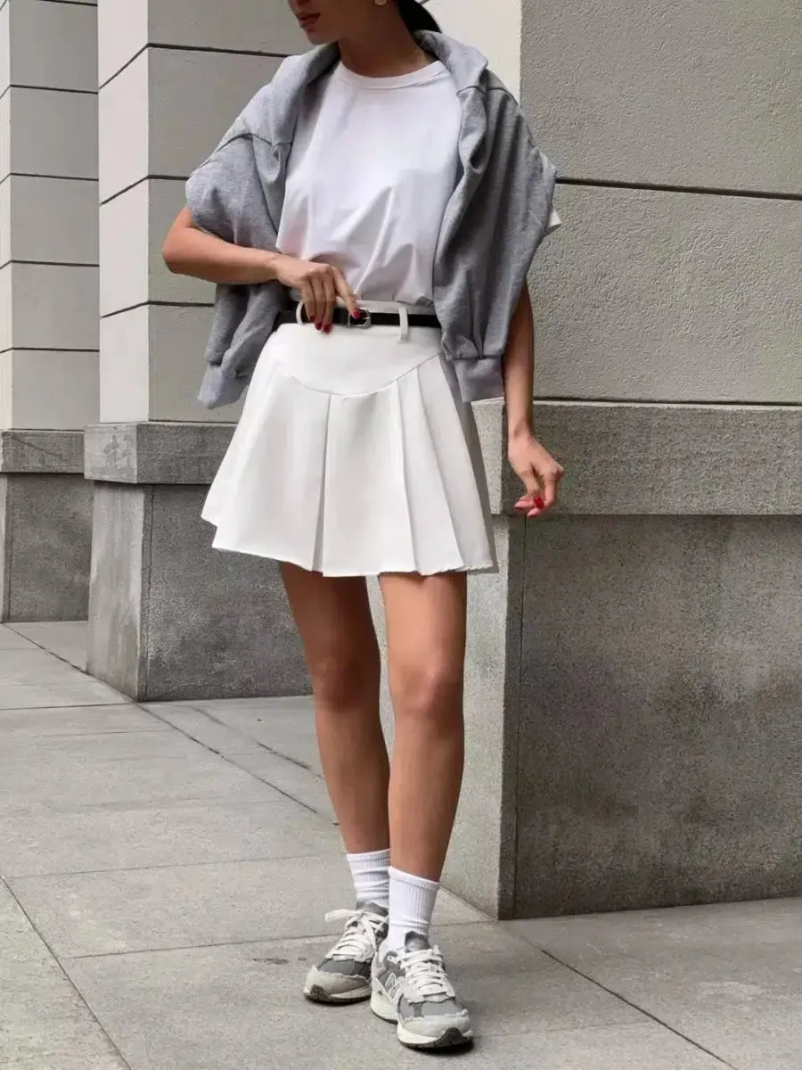 Casualcore Pleated Mini Skirt