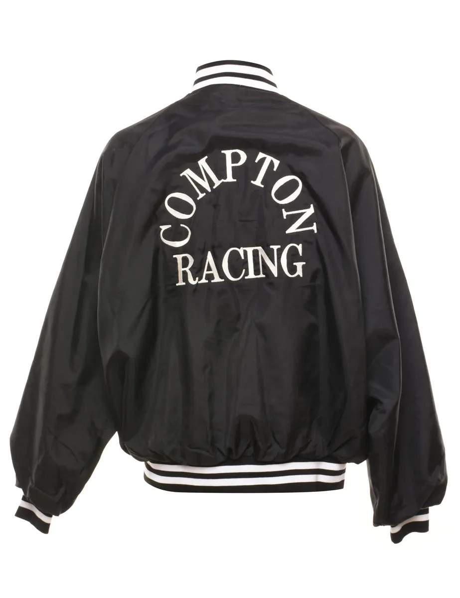 Compton Racing White & Black Classic Bomber Jacket - L