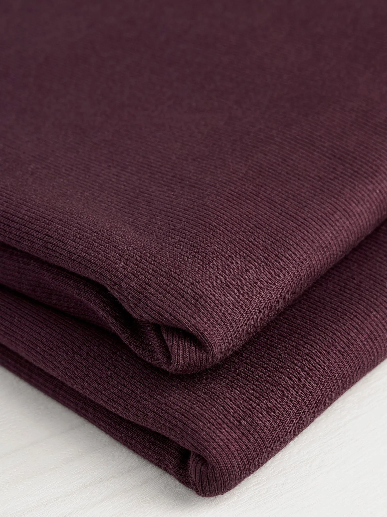 Cotton Tencel Modal Rib Knit - Merlot - Swatch