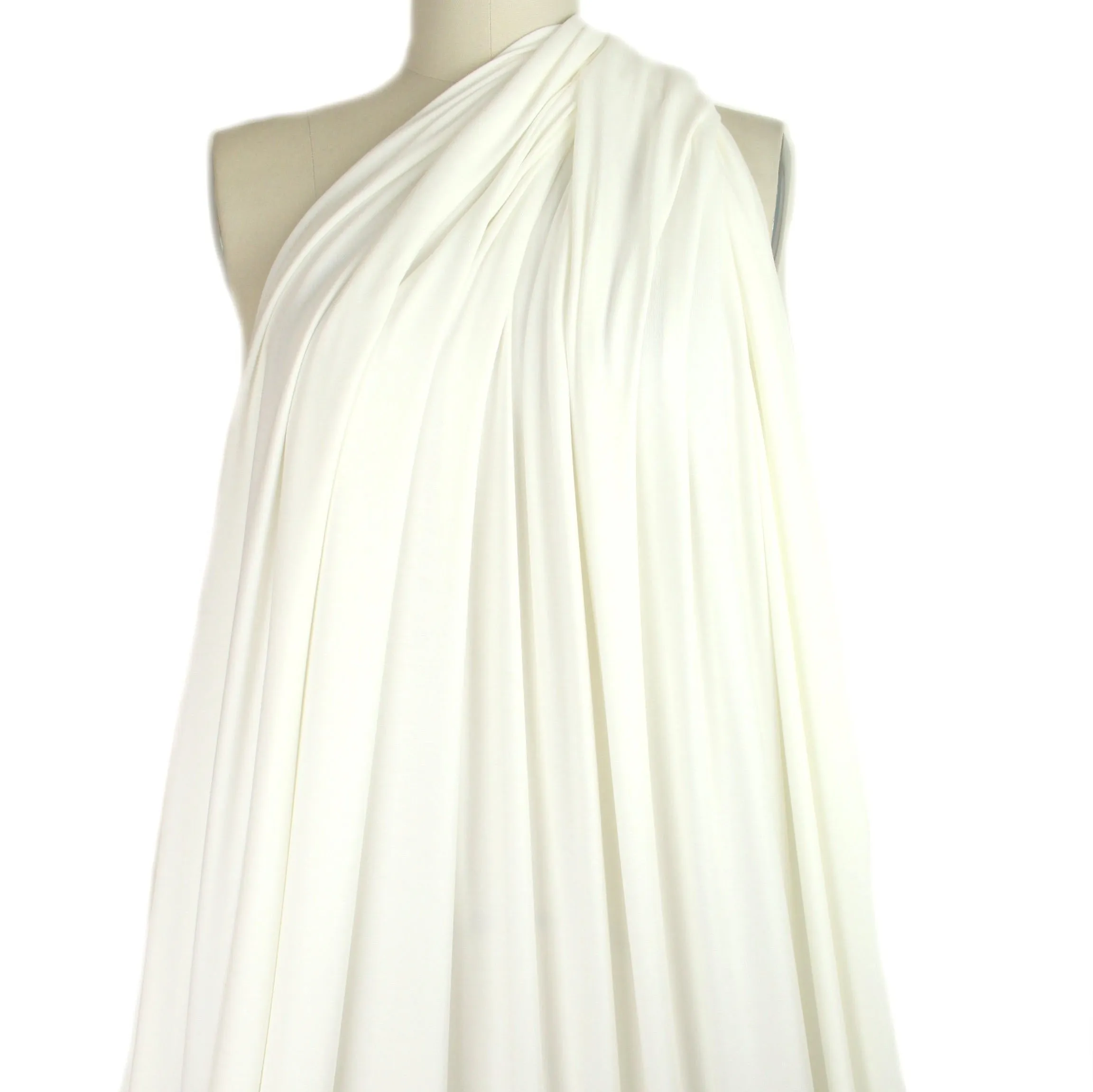 creamy ivory Oeko-Tex bamboo/spandex 4-way jersey