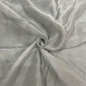 Dark Brown Solid Organza Tissue Fabric