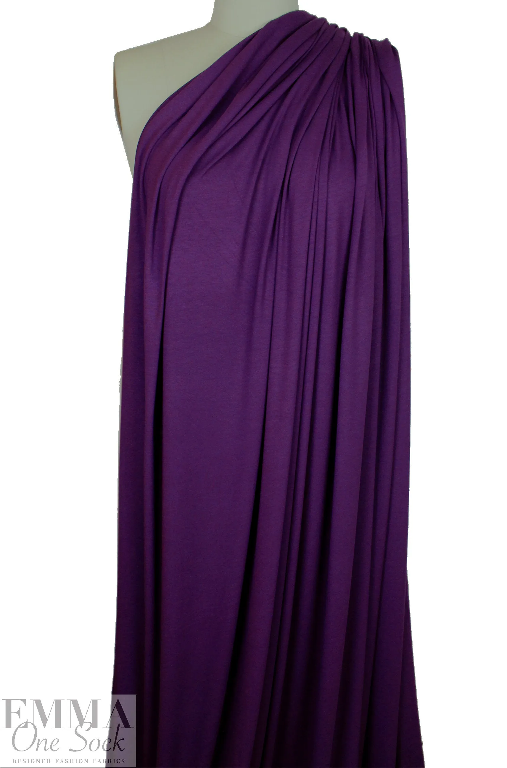 dark plum Oeko-Tex bamboo/spandex 4-way jersey