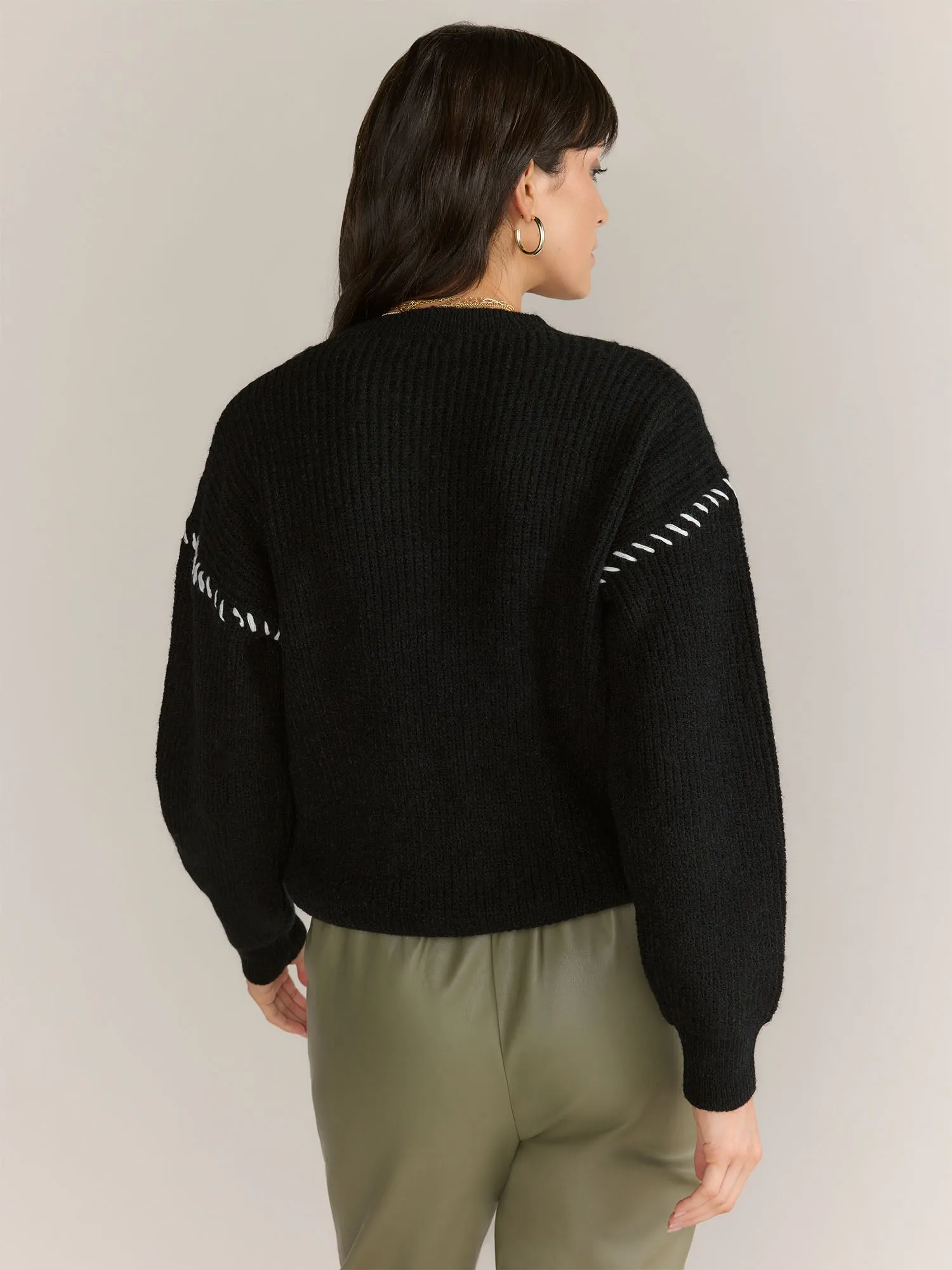 Dreamers Long Sleeve Crew Neck Cable Sweater - Brands We Love