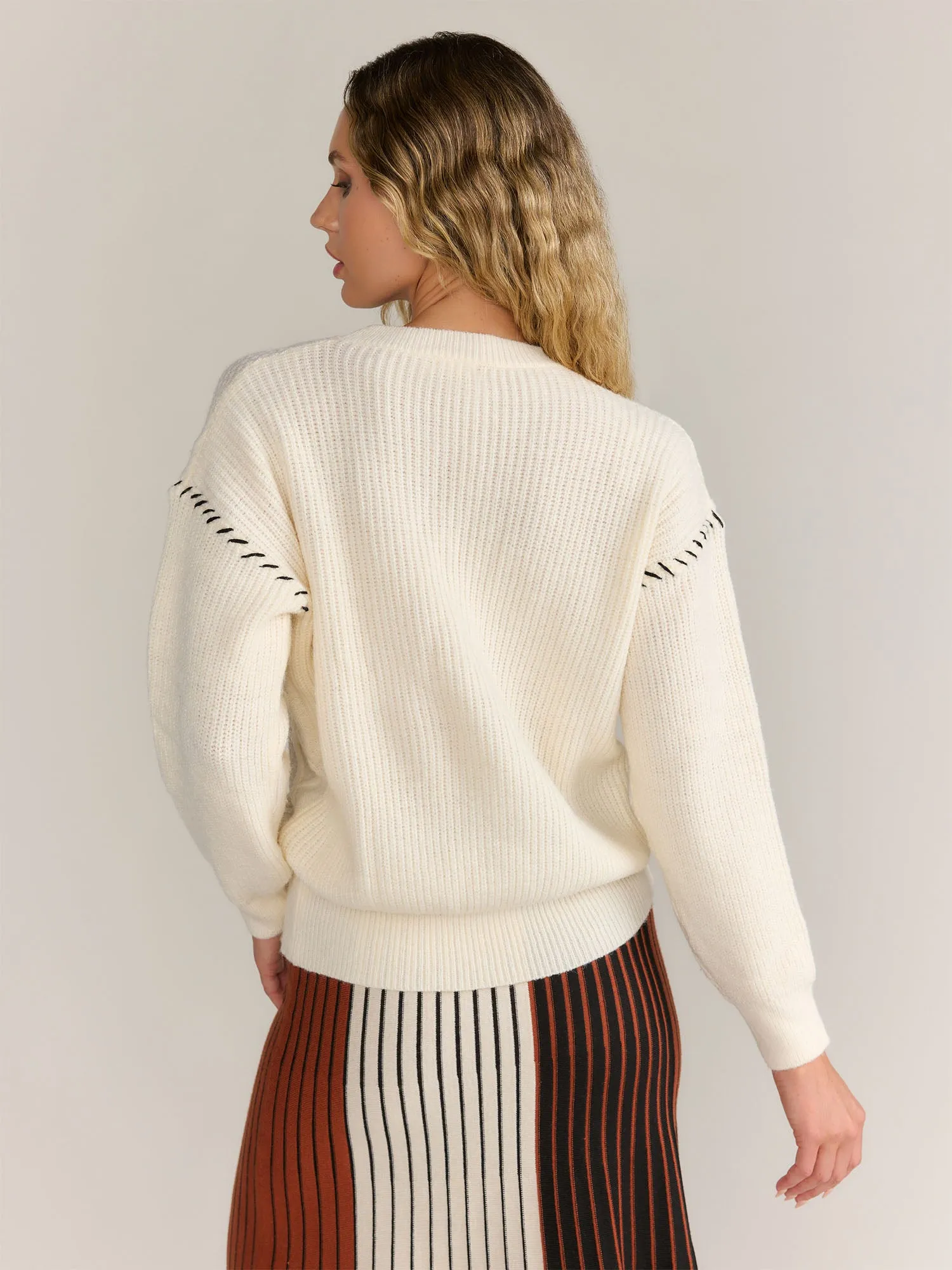 Dreamers Long Sleeve Crew Neck Cable Sweater - Brands We Love