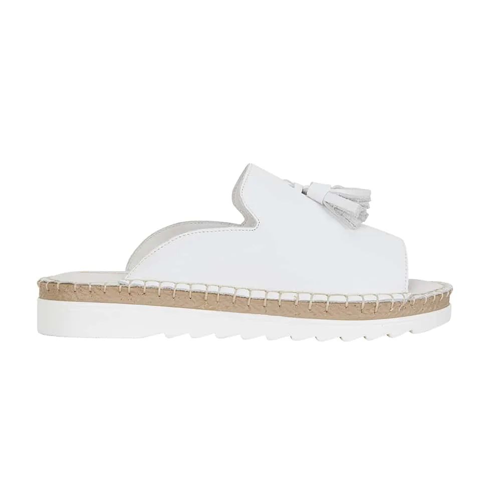 Elsa Sandal in White Leather