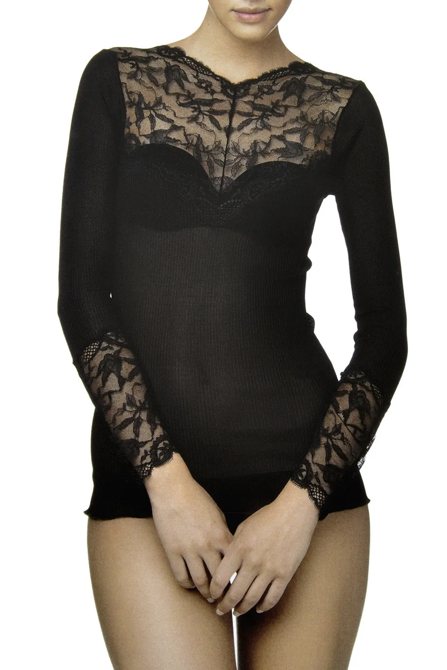 FOGAL 773 PRECIEUSE Evening Black Lace Top