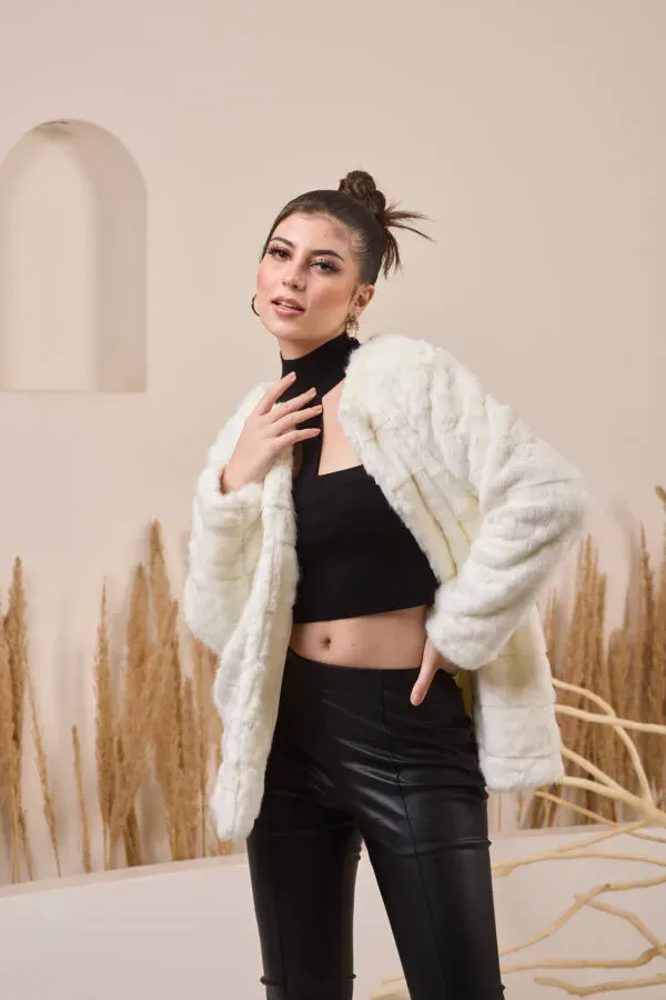 Fur Jacket – Off White – Warm