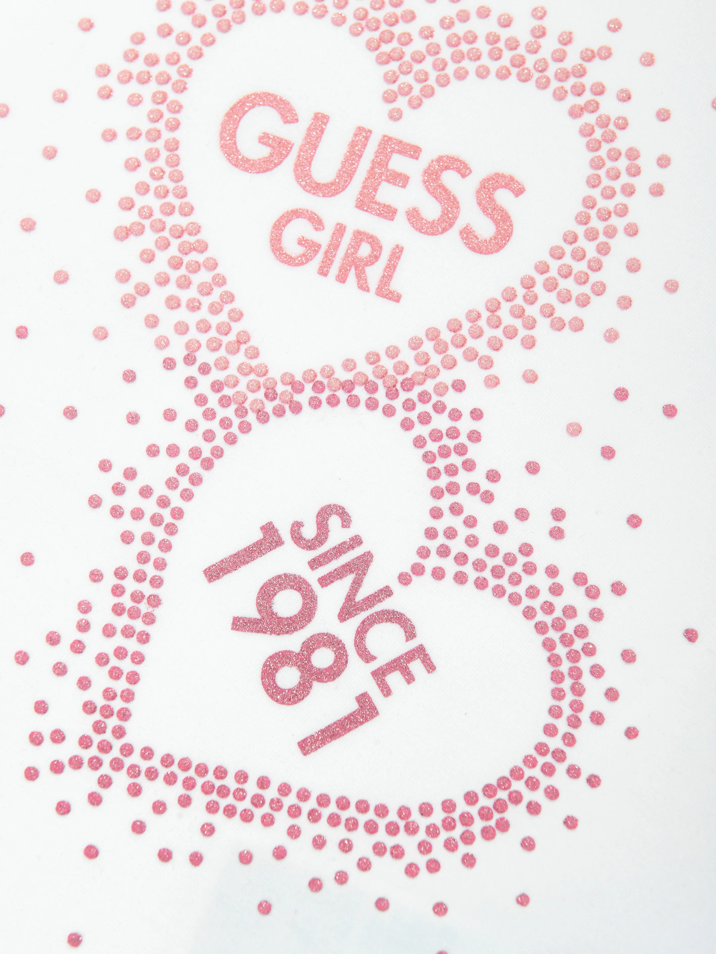 Guess Girls Heart Logo T-Shirt in White