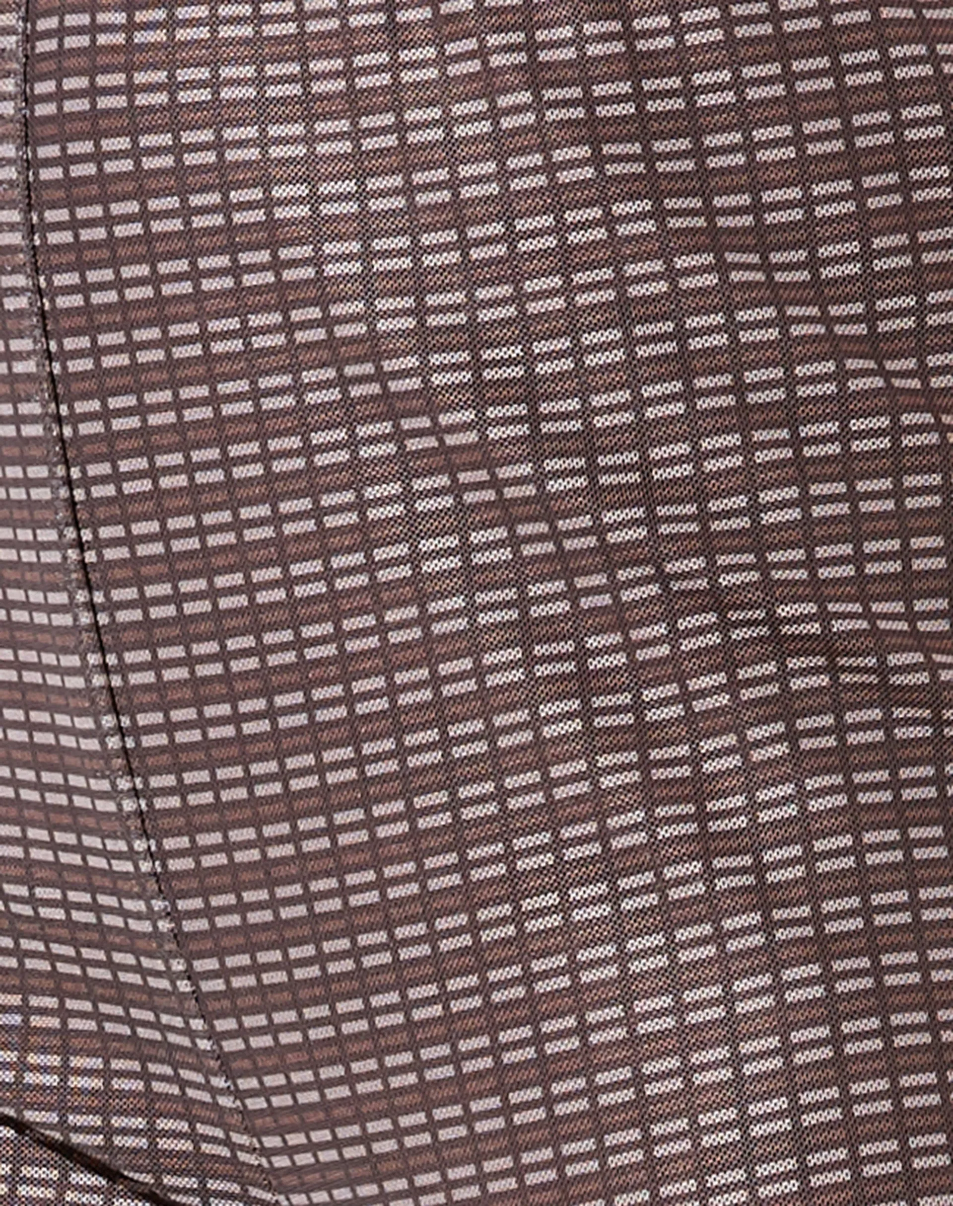 Herly Flare Trouser with Lining in Mini Check Chocolate