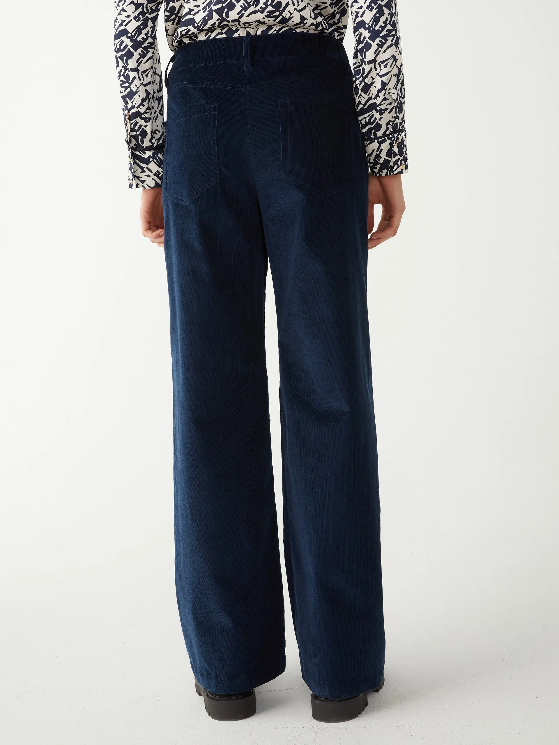 IBLUES Navy Wide Leg Trousers