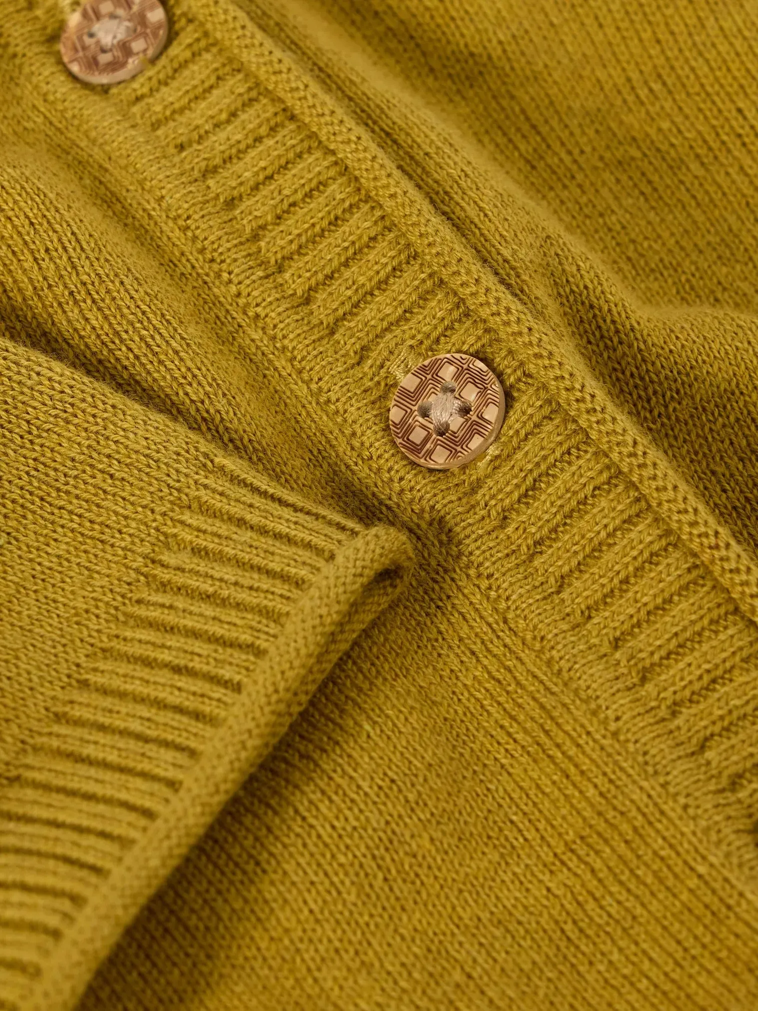 Luna V Neck Cardigan - Mid Chartreuse