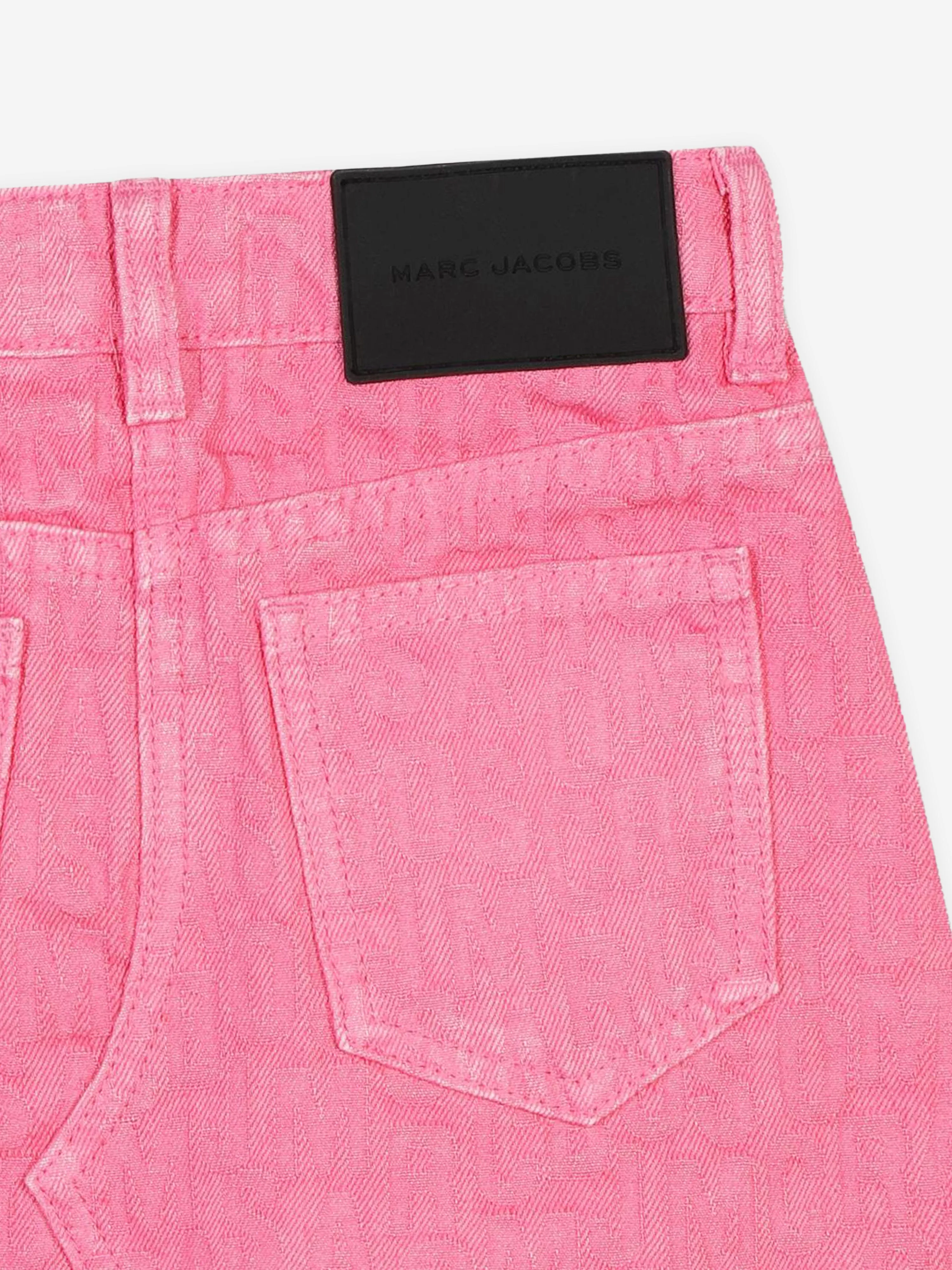 MARC JACOBS Girls Jacquard Logo Skirt in Pink