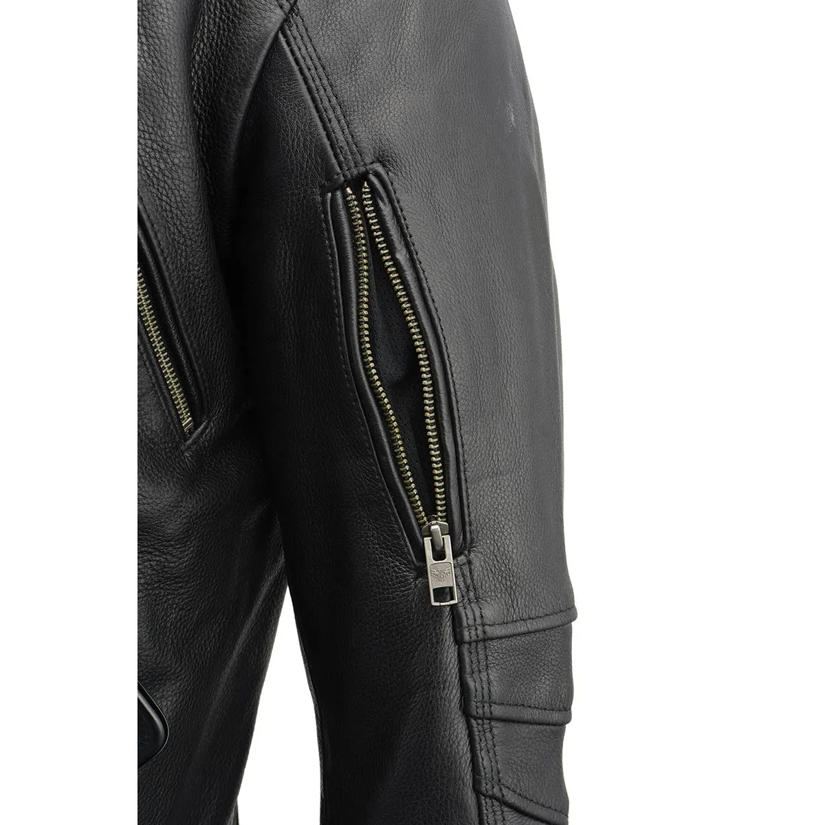 Milwaukee Leather MLM1515 Men's Classic Beltless Black Leather Triple