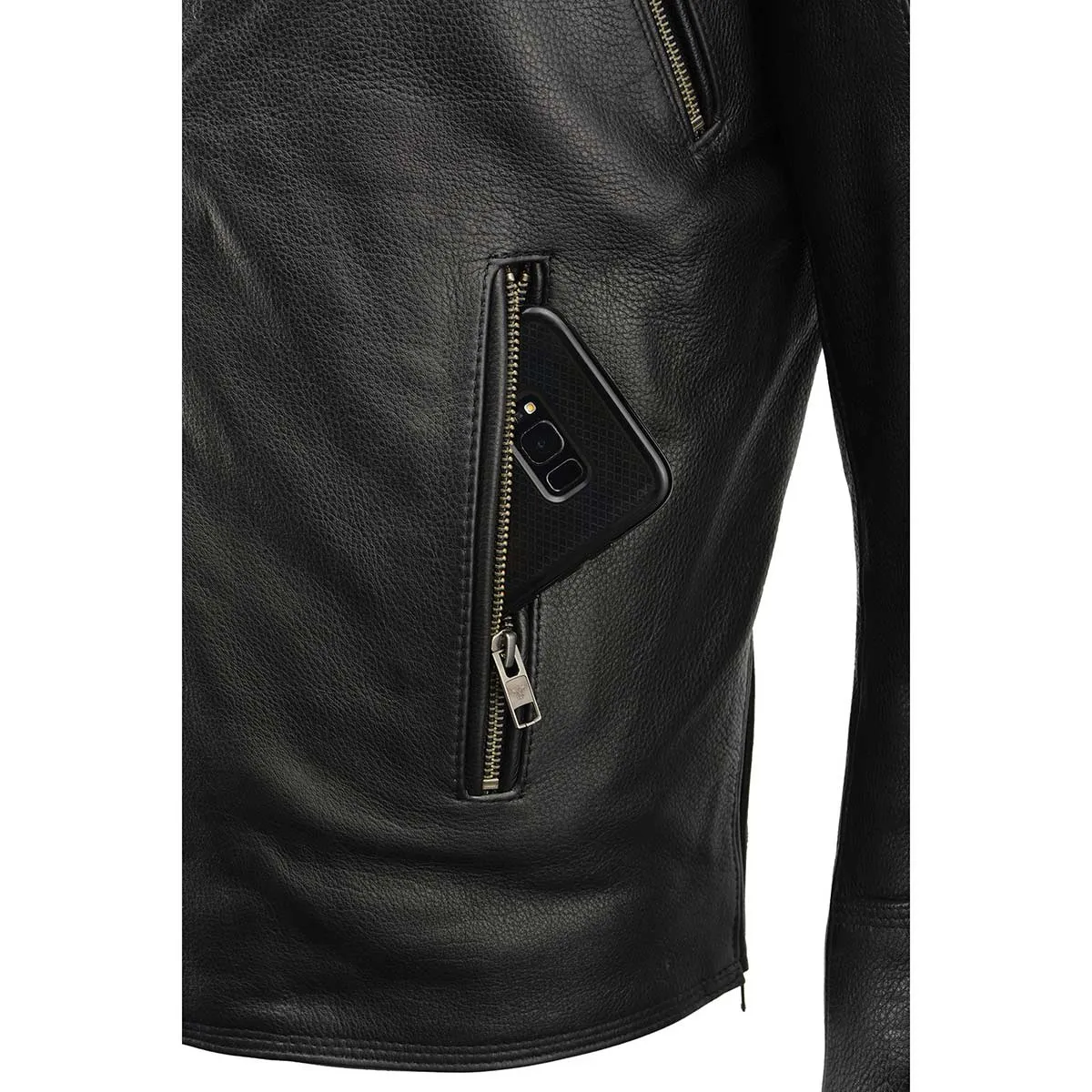 Milwaukee Leather MLM1515 Men's Classic Beltless Black Leather Triple