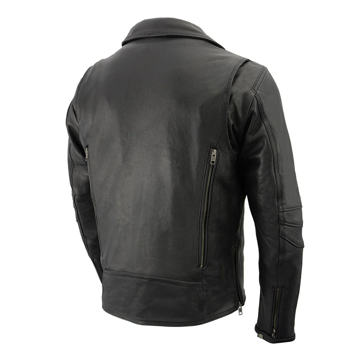 Milwaukee Leather MLM1515 Men's Classic Beltless Black Leather Triple