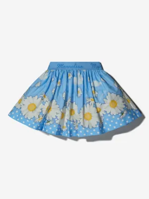 Monnalisa Girls Cotton Daisy Print Skirt