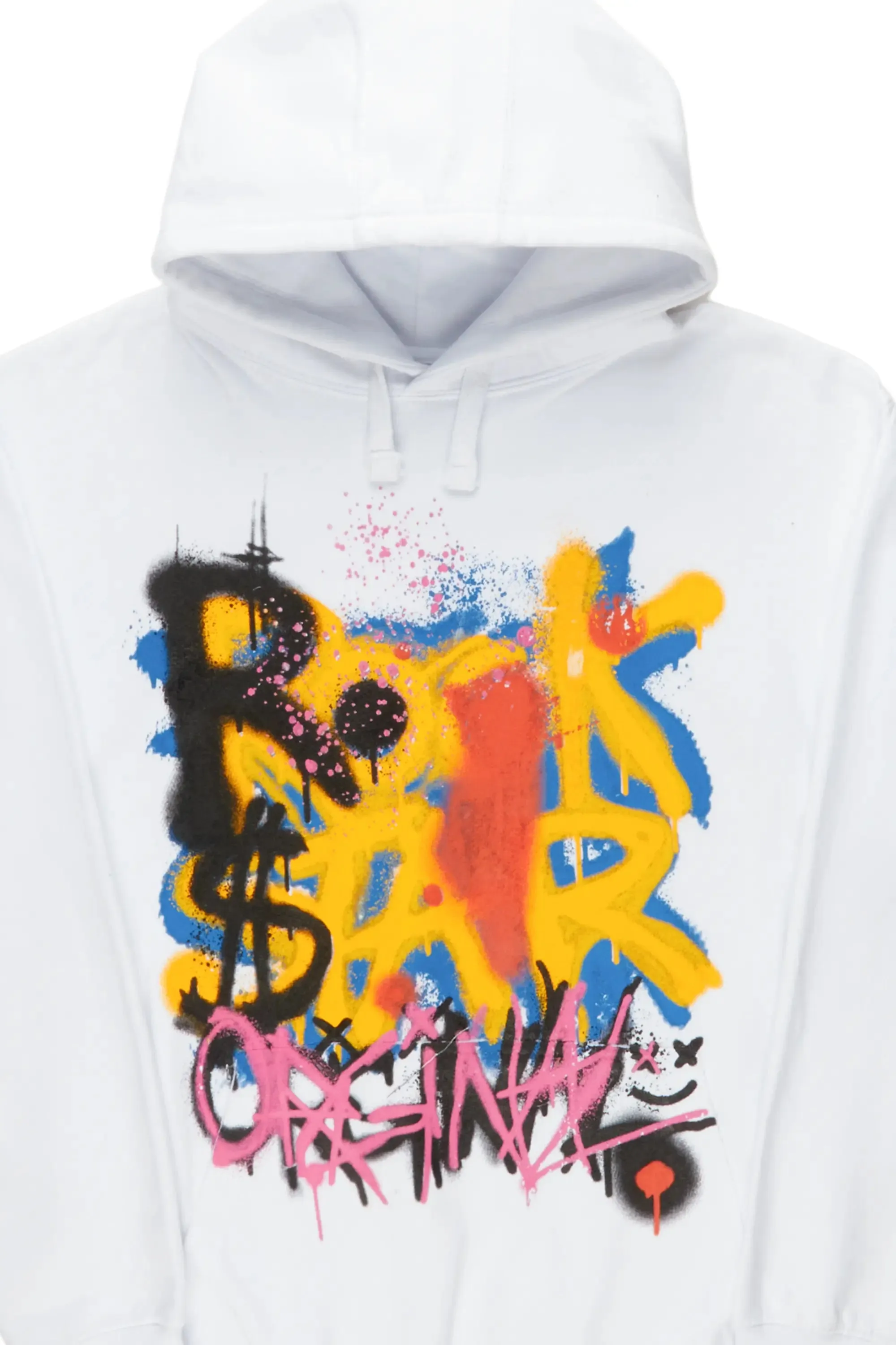 Nocairs White Graphic Hoodie