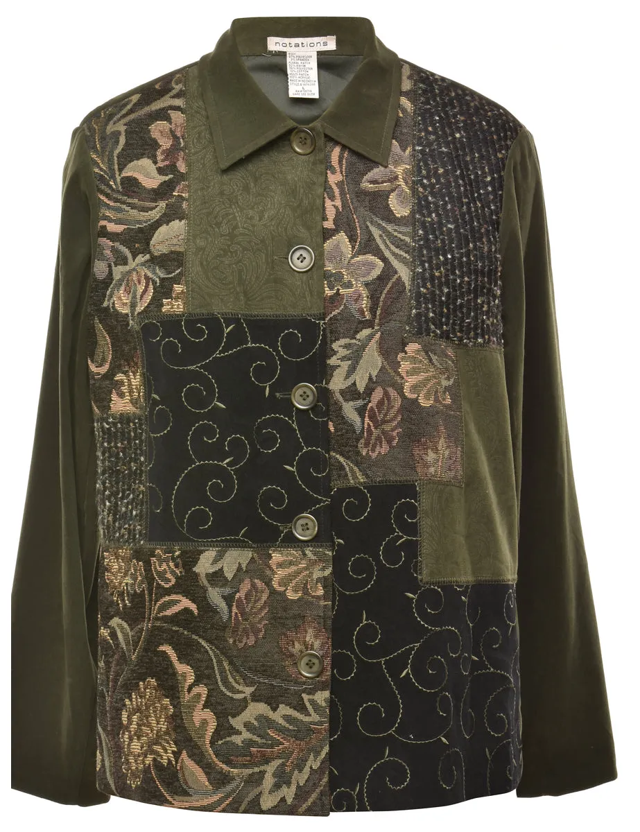 Notations Floral Print Jacket - L