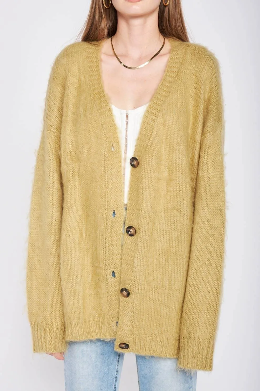 Oversized Cardigan Button Down Sage