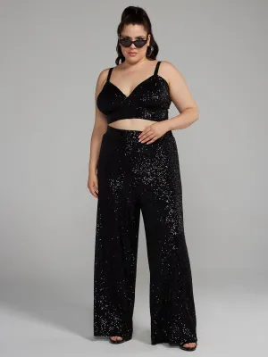 Plus Sequin Crop Top