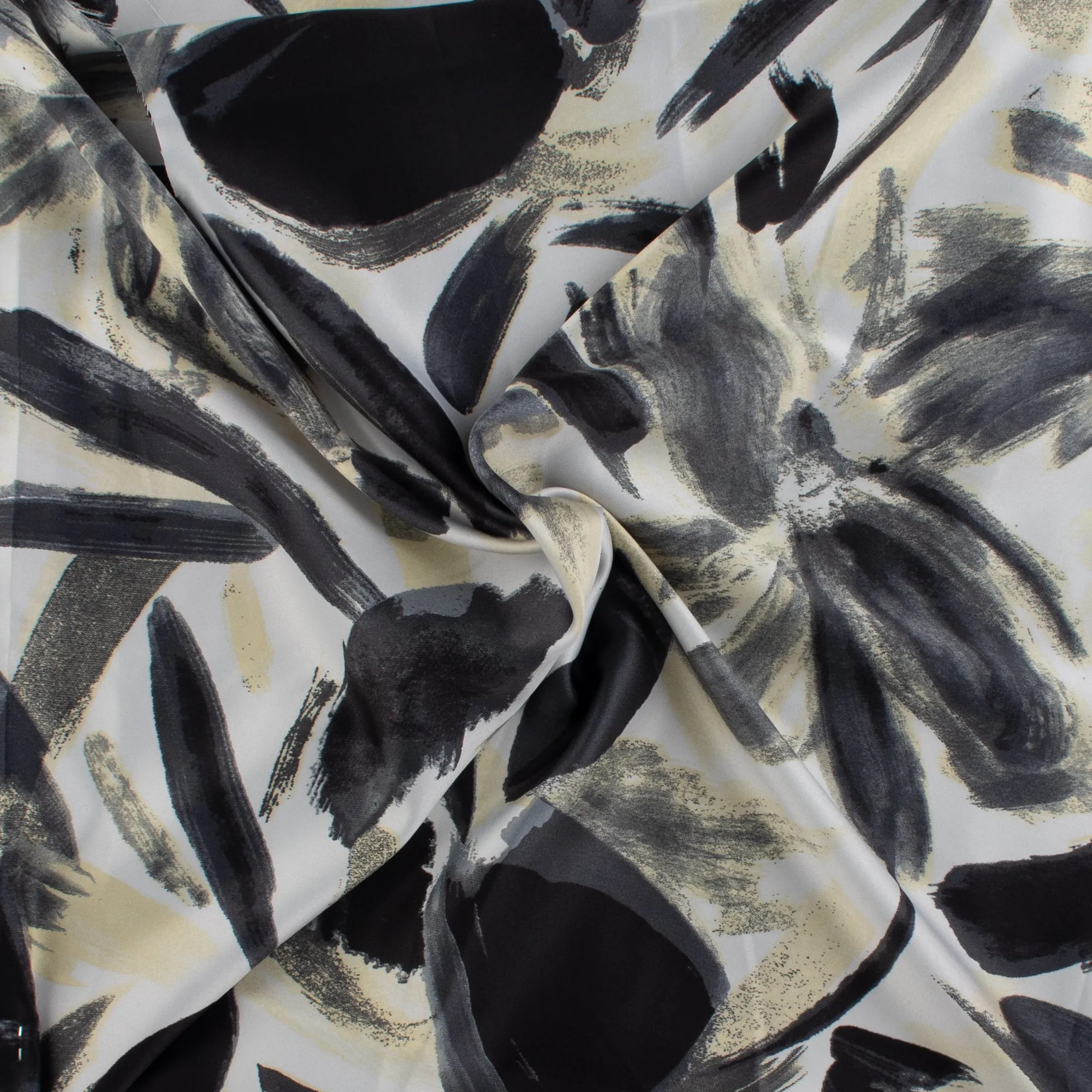 Printed Satin Velvet - ESTELLA - 002 - Grey