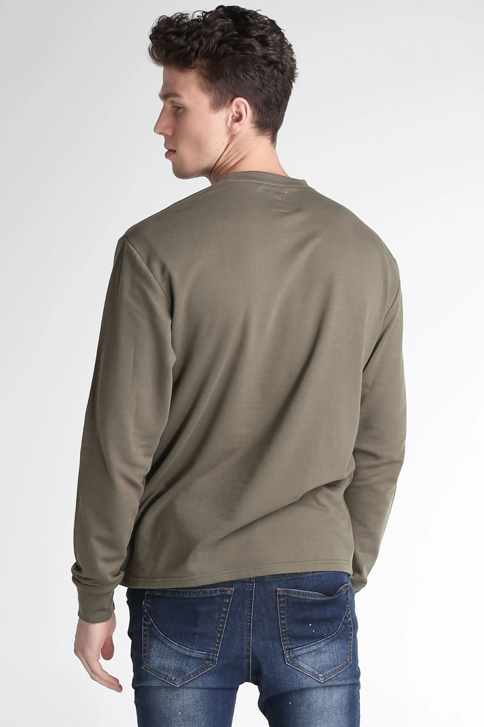 Relaxed Fit Pullover With Pocket Detail