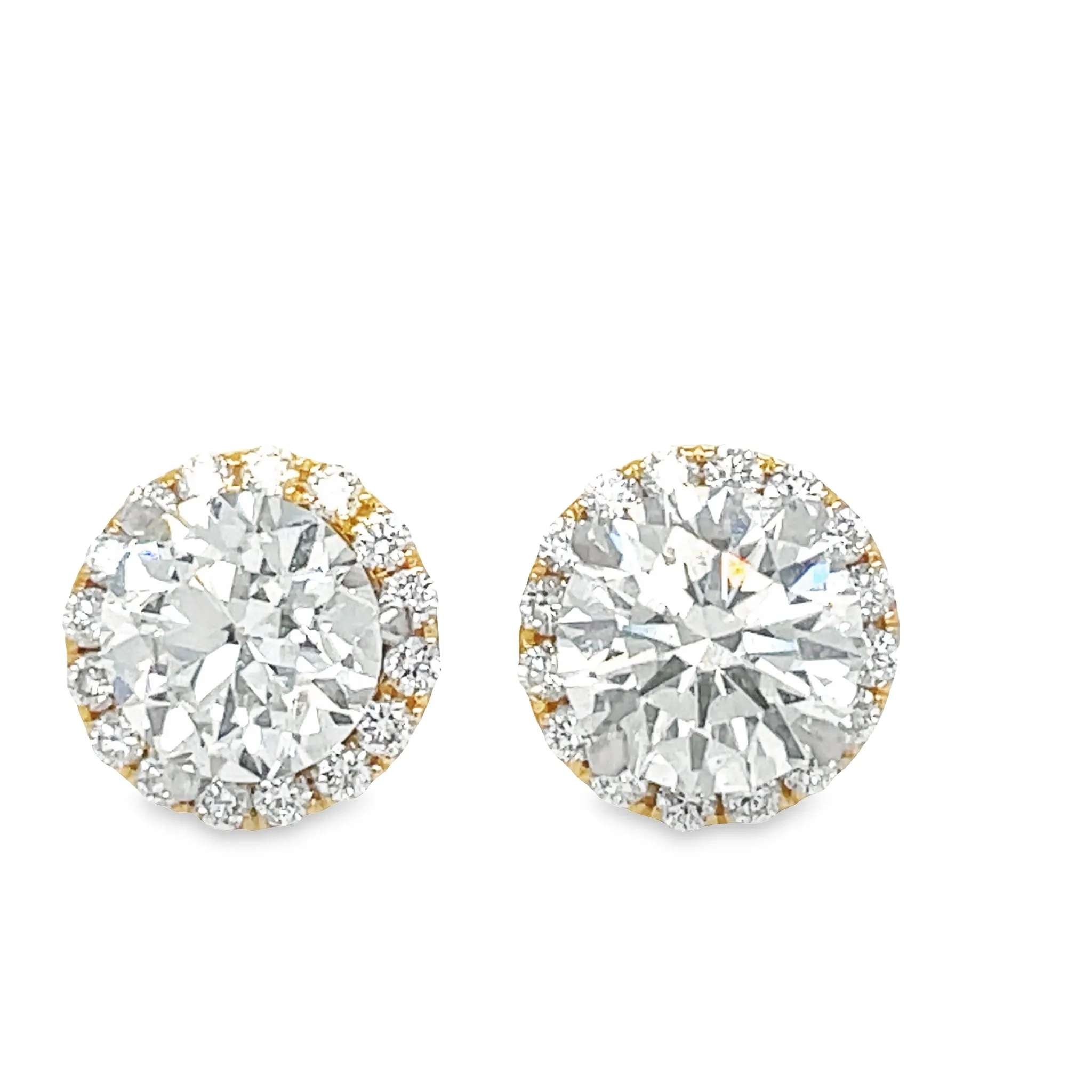 Small Removable Round Diamond Jacket Earrings 0.34 cts