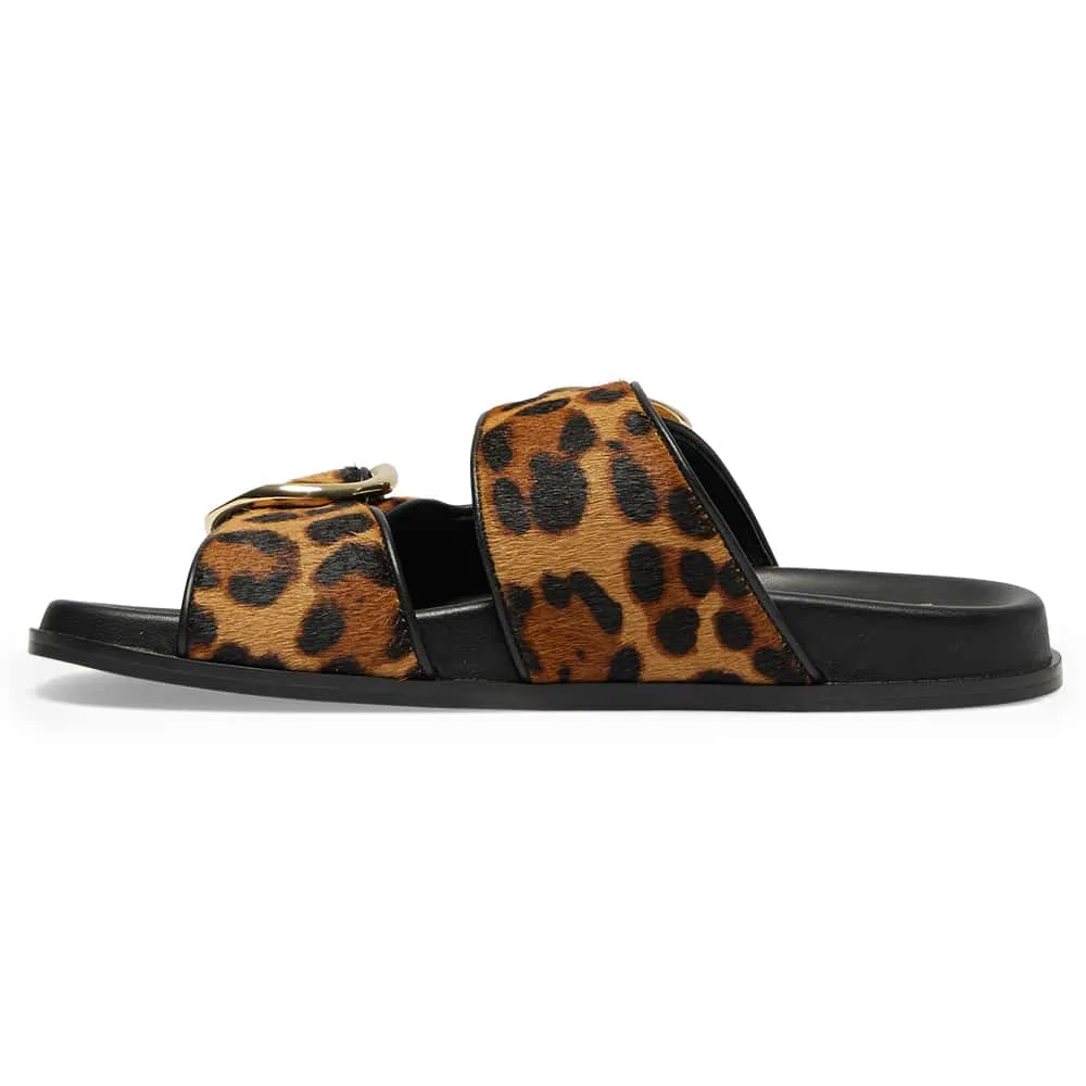 Tone Slide in Leopard Leather