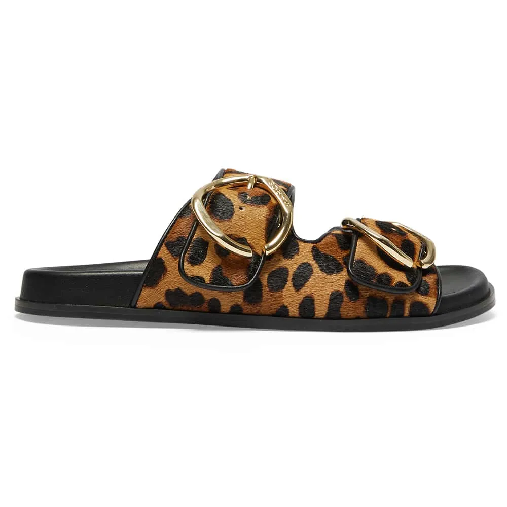 Tone Slide in Leopard Leather