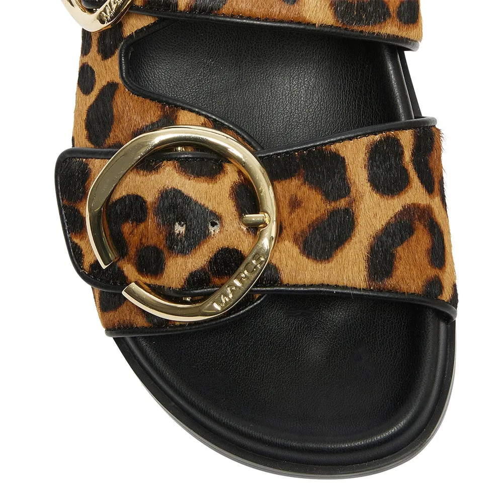 Tone Slide in Leopard Leather